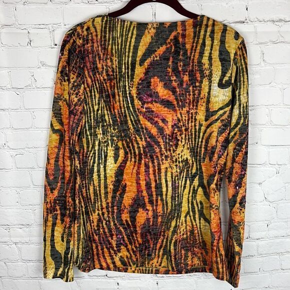 Chaus Tiger Print Long Sleeve Shirt NWT Size S - Picture 5 of 6